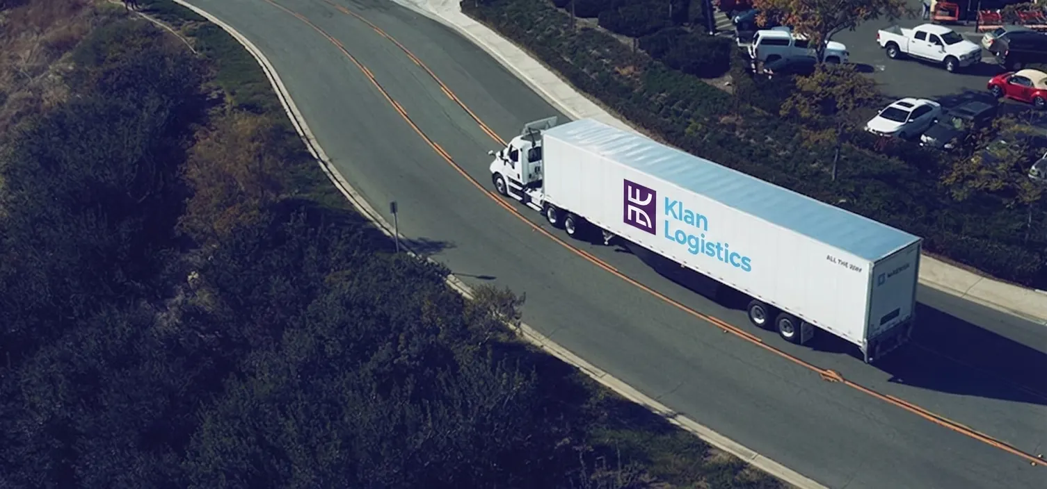 Klan Logistics truck on the highway