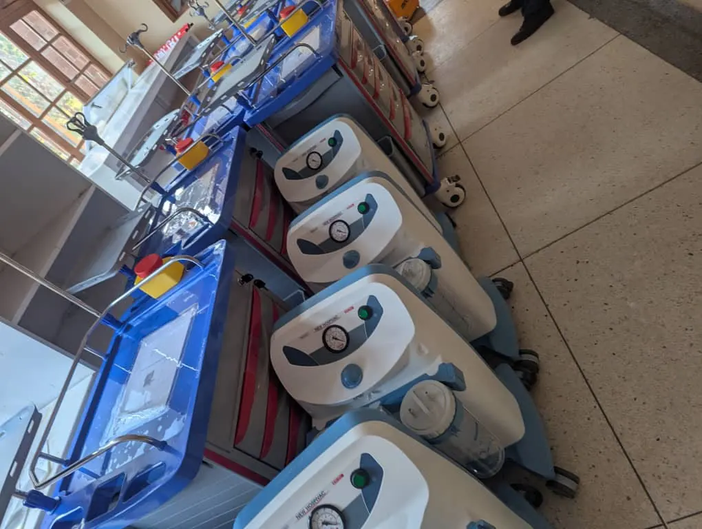 Medical suction machines prepared for hospital use