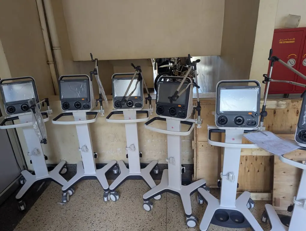 Multiple ventilator units prepared for medical technology deployment